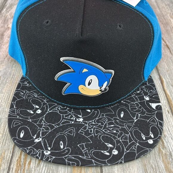 Sonic the Hedgehog Baseball Cap Adjustable Snapback Flat Brim Hat - Picture 2 of 9